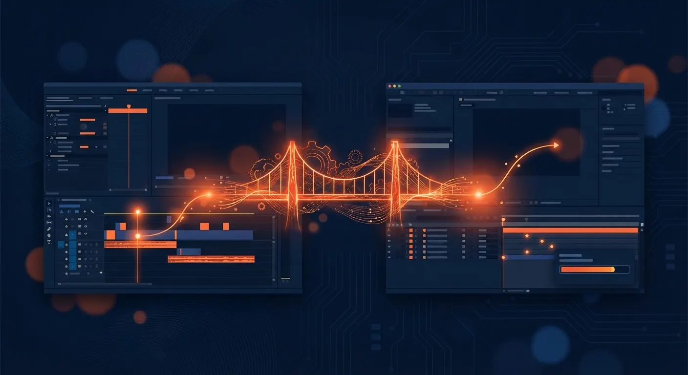Interface Adobe Premiere Pro avec timeline ouverte en montage